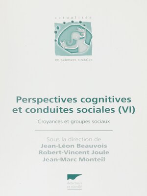 cover image of Perspectives cognitives et conduites sociales (6)